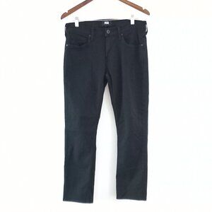 PAIGE FEDERAL waist 30 black slim straight jeans